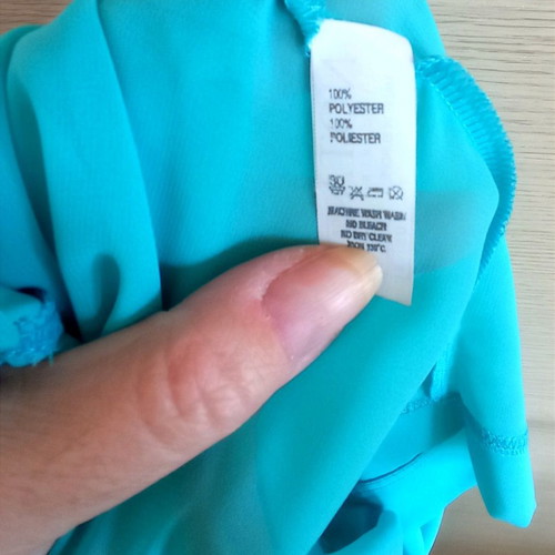 Nota Lingerie short robe used, aqua blue, size M/L
