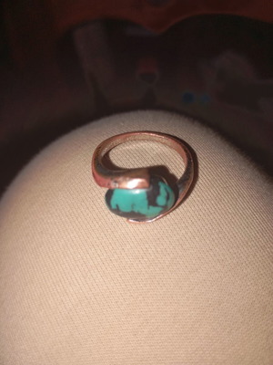 Vintage copper ring with beautiful design used