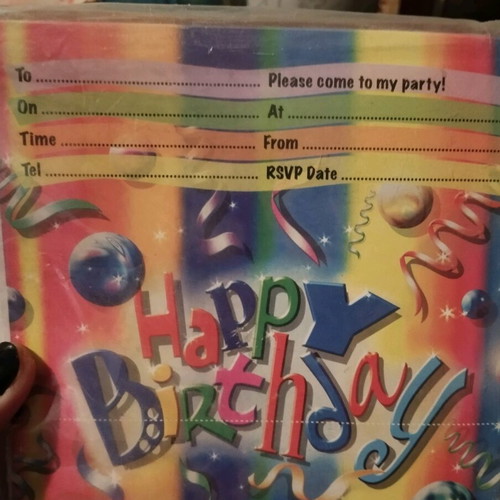 90's Kids Birthday Invitations Set of 20, New