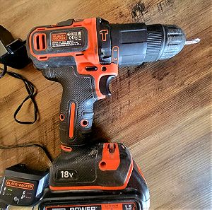 Black&decker bdcdc18-qw percussive drill driver battery 18v with charger