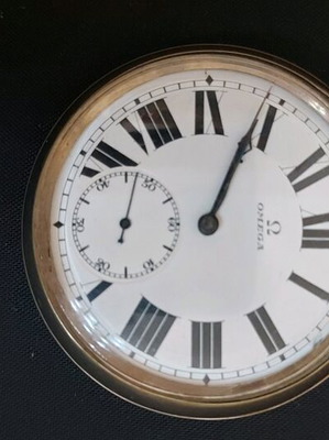 Omega pocket watch used wind-up large 53mm