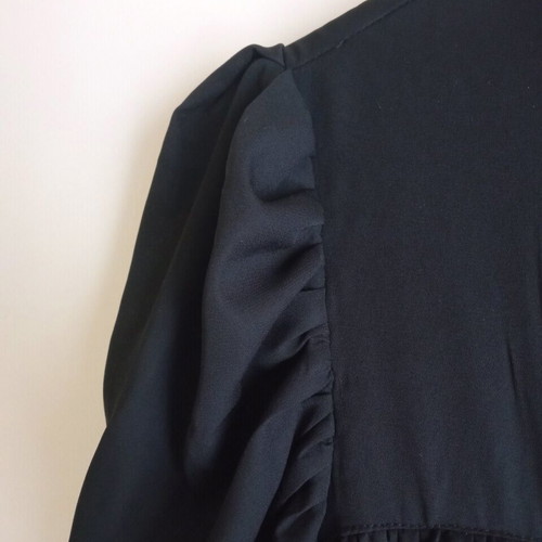 Black mini dress new with ballon sleeves and high neck