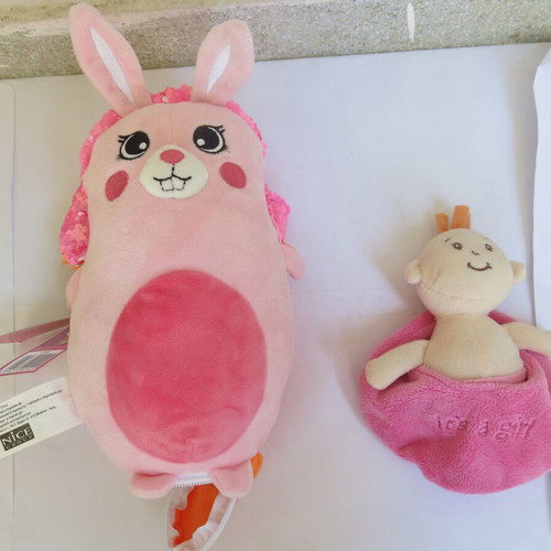 iMarsupiotti plush bunny by Girabrilla/Nice Group like new with pouch and baby
