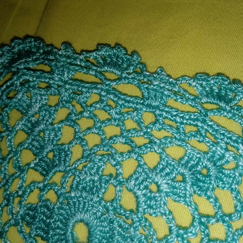 Crocheted handmade set of 3 new in soft green