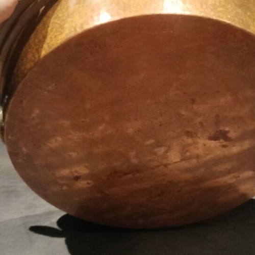 Copper pot with lid, vintage kitchenware