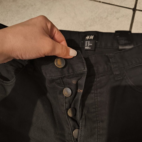 H&M Black Men's Pants Medium Used