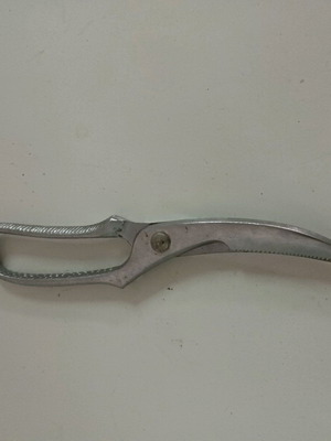Metal kitchen scissors used, height 26 cm
