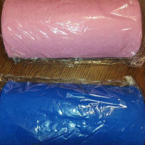 Manicure pillows set of 2 new, terry cloth with washable cover