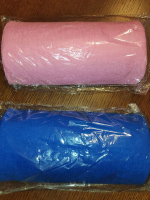 Manicure pillows set of 2 new, terry cloth with washable cover