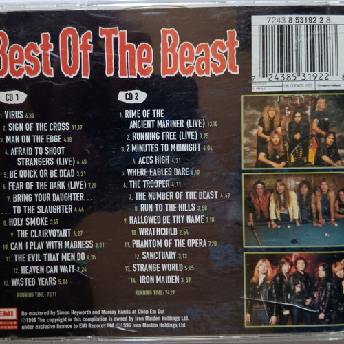 Iron Maiden Best of the Beast 2 CD used, metal