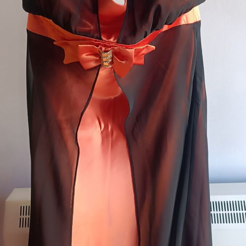 Miss Danny official evening dress like new, orange and black, size 50