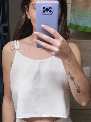 White backless camisole Pink Woman like new