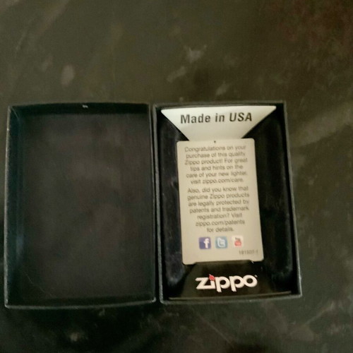 Zippo High Polished Chrome lighter used with original box