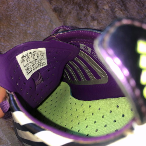 Παπούτσια Adidas F50 adizero 2012 μεταχειρισμένα, ποδοσφαιρικά, μωβ, νούμερο 40