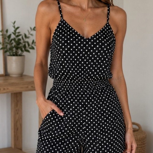 Stradivarius One-Piece Shorts Size M Like New Black and White