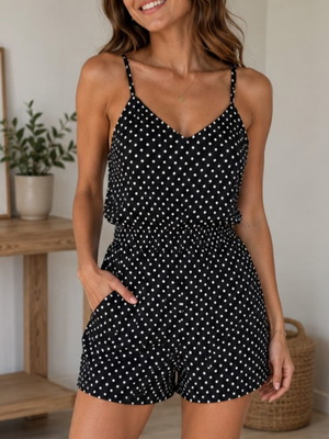 Stradivarius One-Piece Shorts Size M Like New Black and White