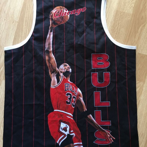 Mitchell & Ness Chicago Bulls Pippen 97 Finals Black Basketball Jersey used
