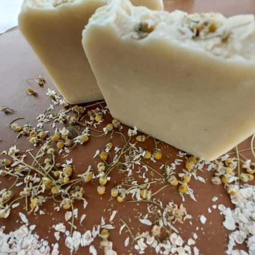 Handmade soap with chamomile and oats 110-120gr new