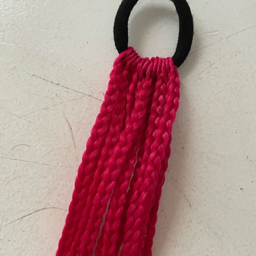 Braid fuchsia pink ponytail new with hair tie