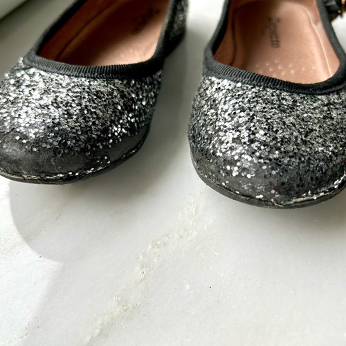 Repetto Paris Girls Black Silver Glitter Mary Jane flats used, EUR29