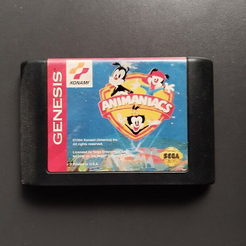 Sega Genesis Animaniacs used, works fine, adapter needed