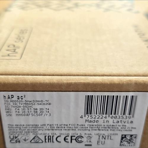 MikroTik hAP ac² Dual Band Gigabit Wi-Fi Router new