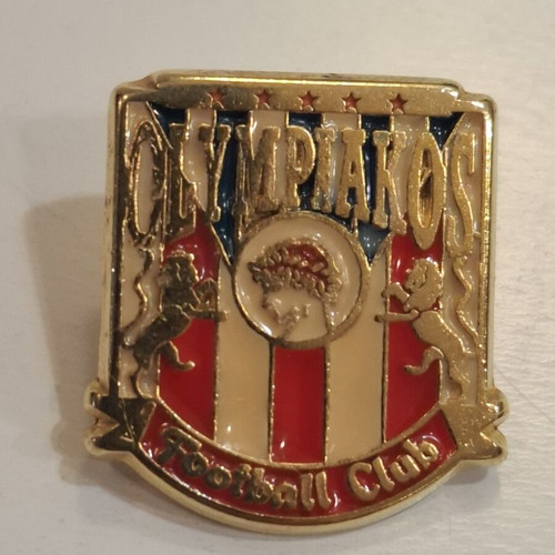 Olympiakos fan club pin used, authentic collectible