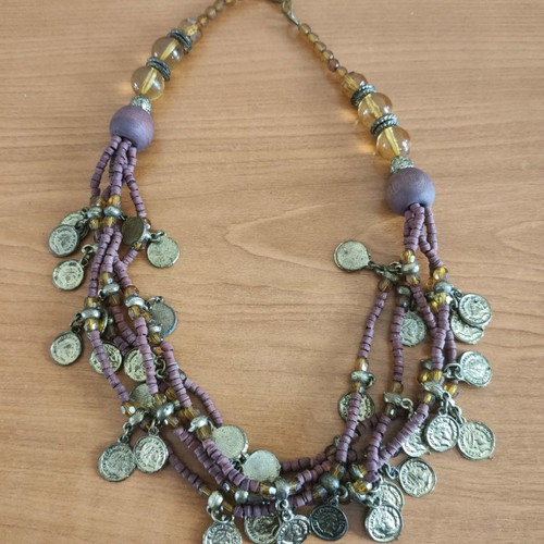 Boho necklace used, faux style
