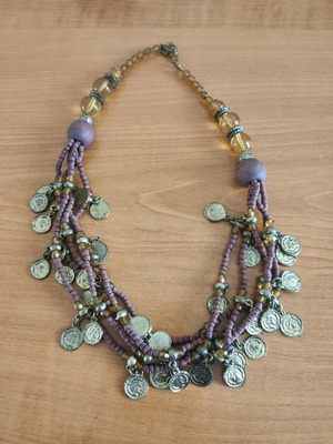 Boho necklace used, faux style