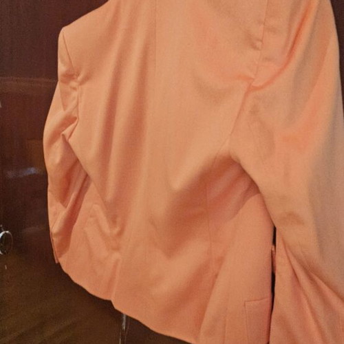 Escada women's set with orange jacket and brown skirt
