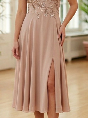 DK Fragoulis official dress new, size 52, beige-pink