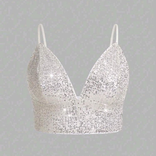 Shein top crop XL silver like new