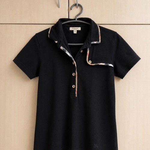 Burberry polo shirt like new, black, women's