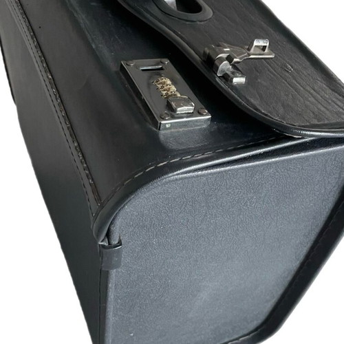 Medical bag used, black, height 33 cm, width 48 cm