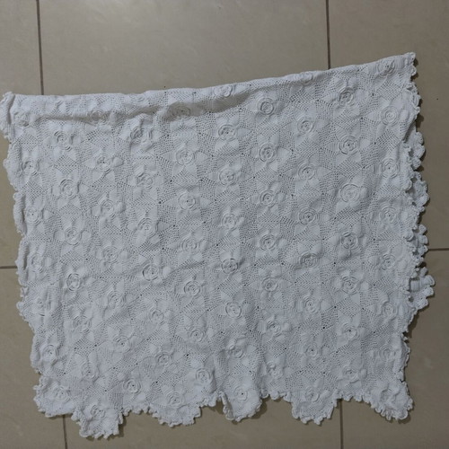 Handmade knitted cradle blanket like new, 76x120cm