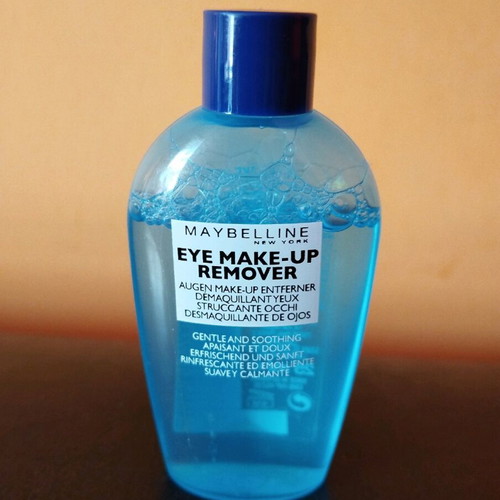 Maybelline eye makeup remover used