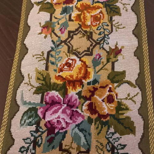 Handmade table runner new, multicolored, lined