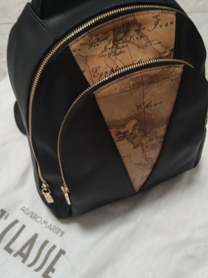 Alviero Martini 1a Classe leather backpack new, black