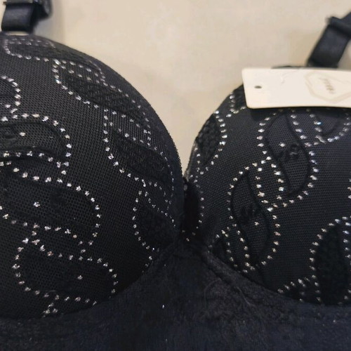 Bra new with rhinestones black
