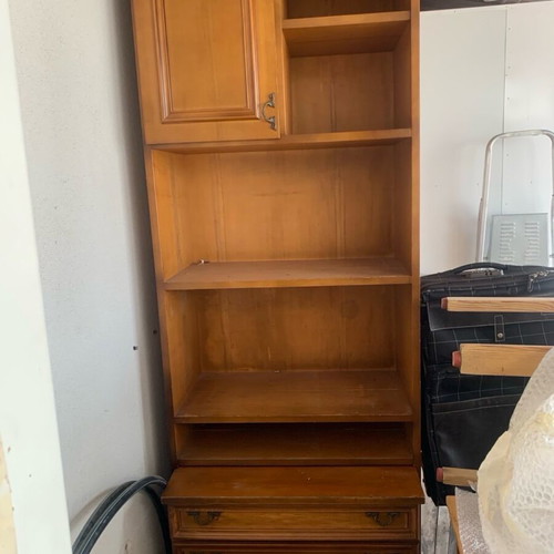 Bookshelf with desk, cabinet and four drawers