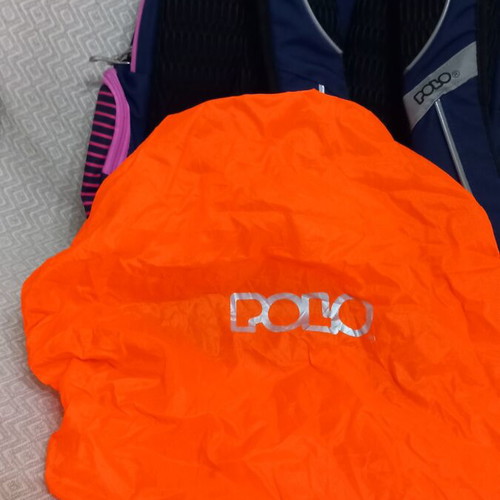 Polo school backpack with waterproof cover