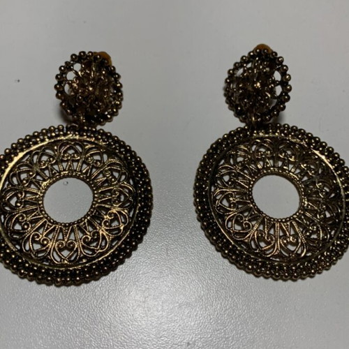 Vintage boho earrings used, statement jewelry