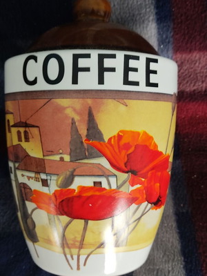 Porcelain coffee container used Ferelli 14 cm height