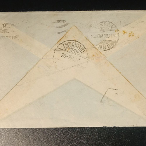 1933 Istanbul stamp on used envelope