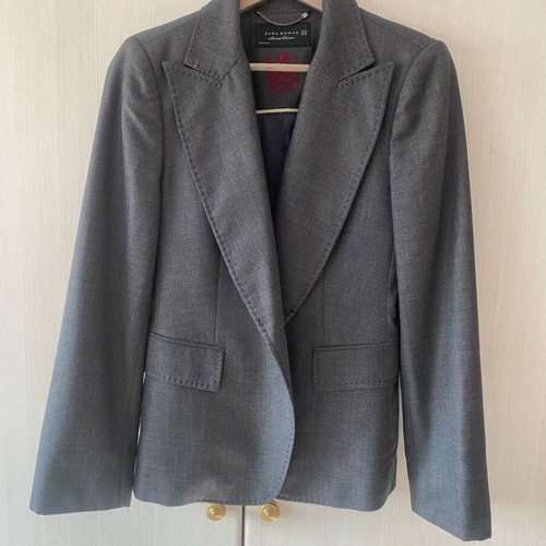Zara limited edition 100% wool jacket like new, gray, size 40