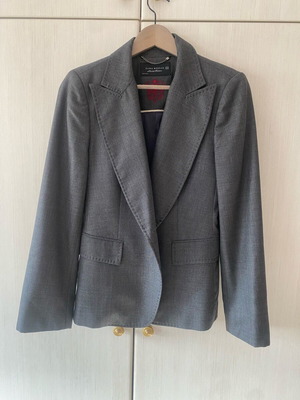 Zara limited edition 100% wool jacket like new, gray, size 40