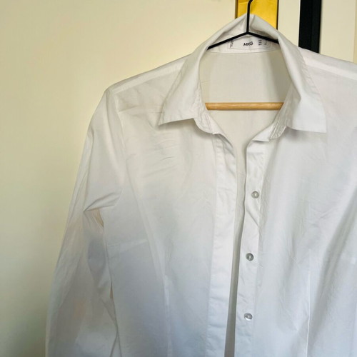 Mango white fitted shirt size Small like new
