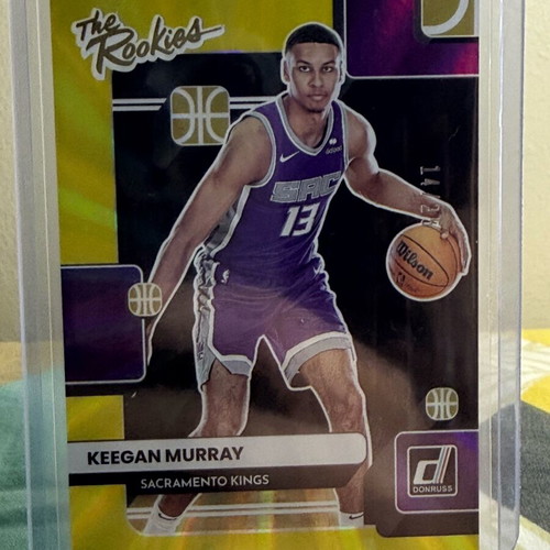 2022-23 Panini Donruss Keegan Murray The Rookies Holo Laser Yellow RC like new