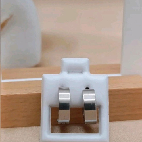 Steel silver earrings new, water resistant