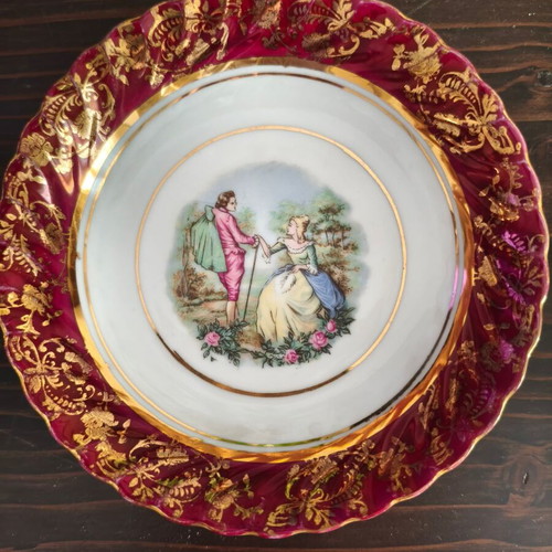 IPF antique porcelain bowl with gold decoration